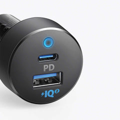 Anker Car Charger 35W 2-Port USB-A/USB-C Black with USB-C Cable