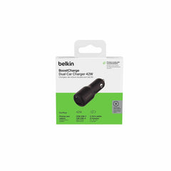 CCB005btBK BoostCharge Dual Car Charger (42W) Black