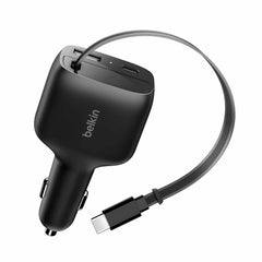 Belkin BoostCharge Retractable Car Charger 75W Black