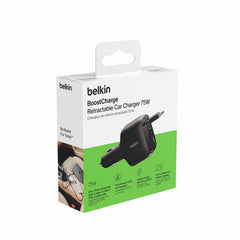Belkin BoostCharge Retractable Car Charger 75W Black