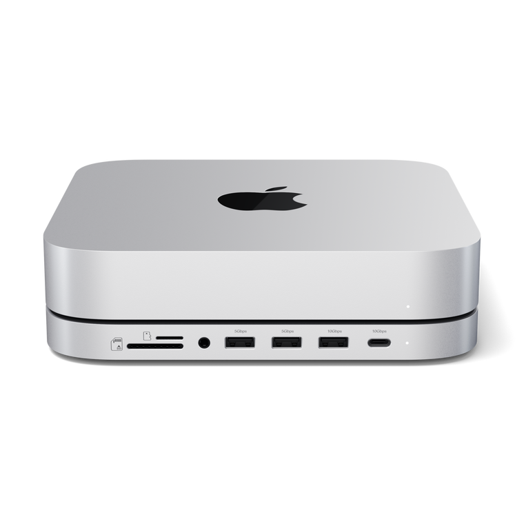 Satechi Stand & Hub For Mac Mini/Studio With NVMe SSD Enclosure Silver