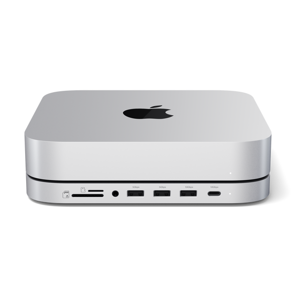 Satechi Stand & Hub For Mac Mini/Studio With NVMe SSD Enclosure Silver