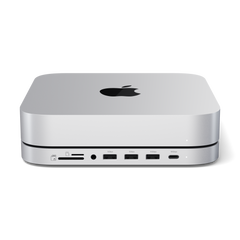 STGMMSHS Stand & Hub for Mac Mini/Studio With NVMe SSD Enclosure Silver