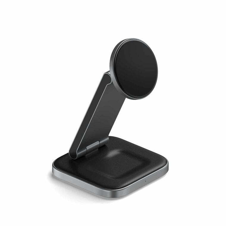 Satechi 3-In-1 Foldable Qi2 Wireless Charging Stand Space Grey