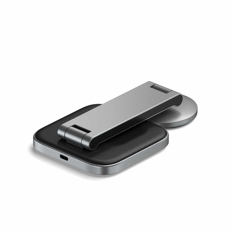 STQ21FM 2-In-1 Foldable Qi2 Wireless Charging Stand Space Gray