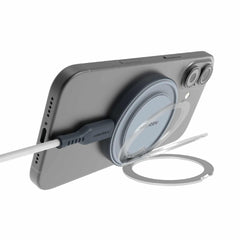 Q2STDGRY182768 Qi2 15W Wireless Magnetic Charger with Stand Silver