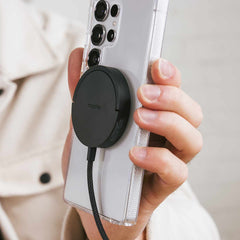 mophie Qi2 Compact Wireless Charger 15W with Built-in Kickstand Black