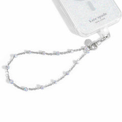 Kate Spade Phone Wristlet Charm Dazzle Chain Silver