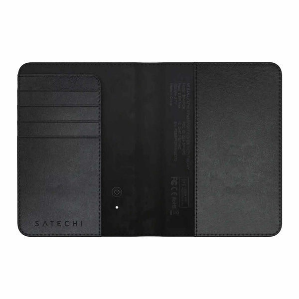 STVPCK Vegan-Leather Passport Cover with Find My Black