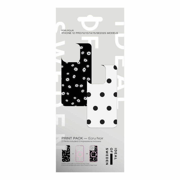 IDPP03559 Print Pack iPhone 16e/15/14/13/12/12 Pro Ecru Noir