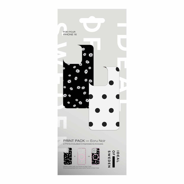 Ideal of Sweden Print Pack Ecru Noir for iPhone 17/iPhone 16