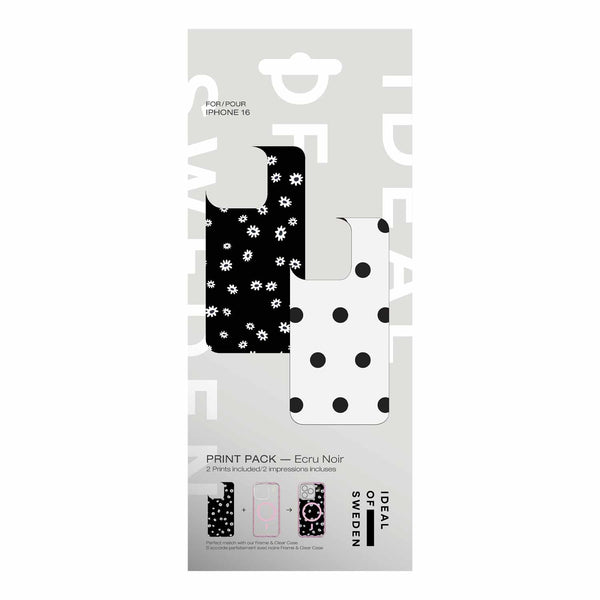 Ideal of Sweden Print Pack Ecru Noir for iPhone 17/iPhone 16