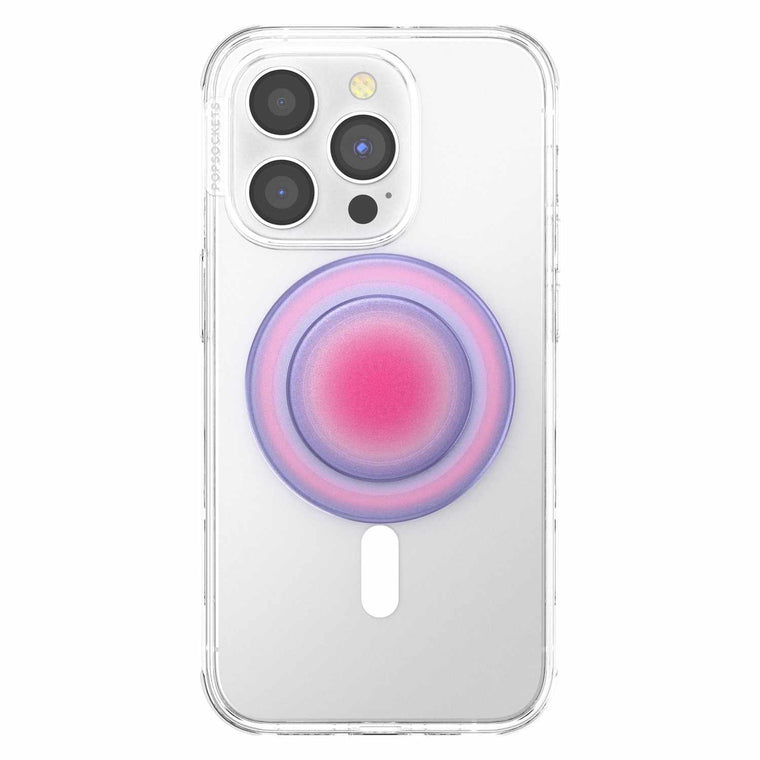 PopSockets PopGrip For MagSafe Round with Adapter Aura
