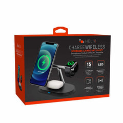 Helix/Retrak 3-in-1 Wireless Charging Valet Black