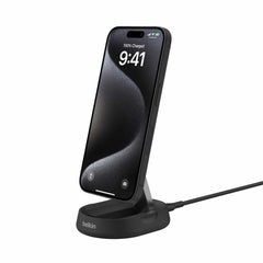 Belkin 15W Wireless Charging Qi2 Convertible Pad/Stand with MagSafe Black