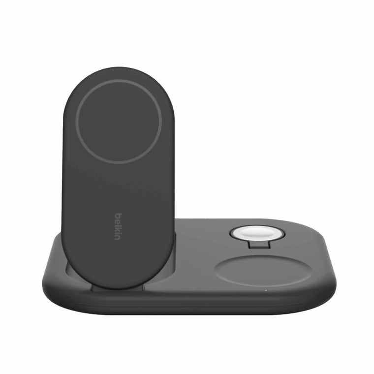 Belkin BoostCharge Qi2 3-in-1 Wireless Charging Stand 15 W Black
