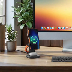 Satechi 3-in-1 Foldable Qi2 25W Wireless Charging Stand Type A/G/C Black for US/EU/UK