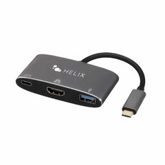 ETHHUB3 3-in-1 USB-C Adapter with USB-A HDMI and USB-C Ports Black