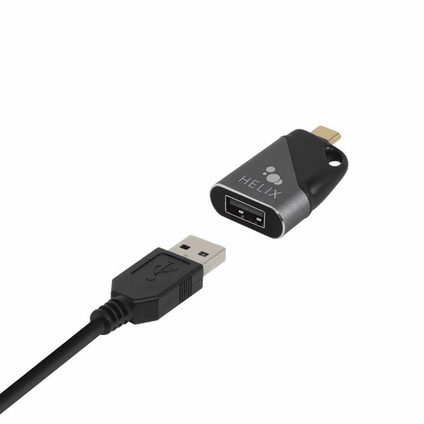 Helix/Retrak USB-C to USB-A Travel Adapter Grey