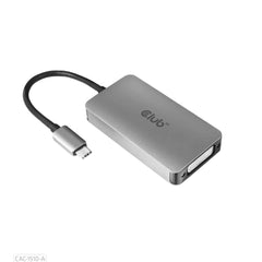 Club3D USB-C to DVI I Dual Link Support 4K30HZ Resolutions- HDCP OFF Adapter Gray