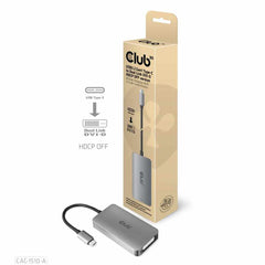 Club3D USB-C to DVI I Dual Link Support 4K30HZ Resolutions- HDCP OFF Adapter Gray