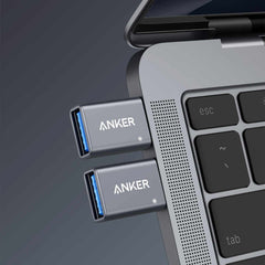 Anker USB-C to USB-A Adapter (2 pack) Gray