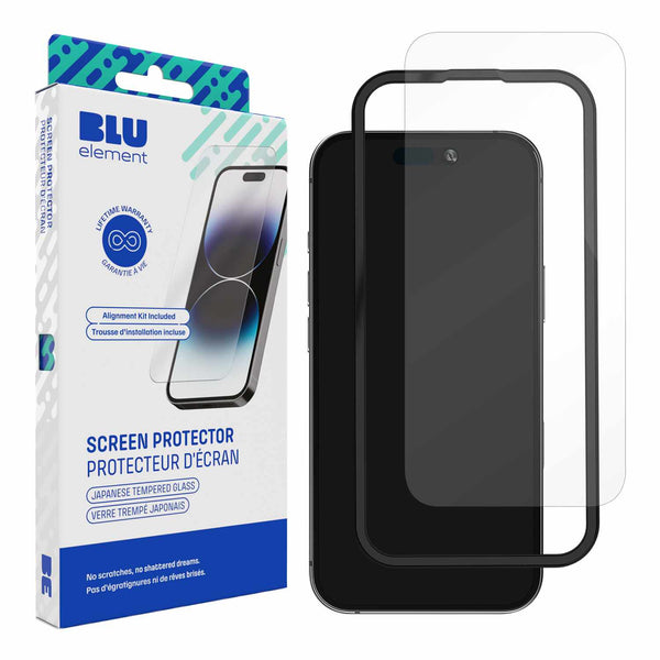 Blu Element Tempered Glass Screen Protector with Installation Kit for iPhone 16e/14/13/13 Pro/12/12 Pro