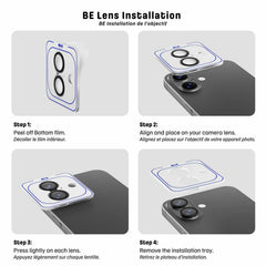 Blu Element Aluminum 1 by 1 Lens Protector Black for iPhone 17e/16e