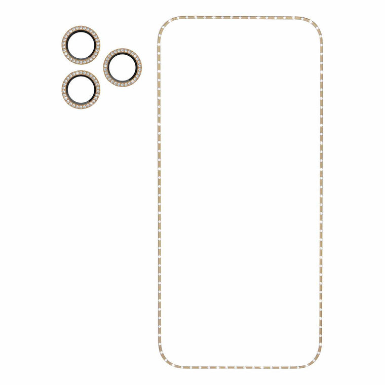 KS058002 Screen/Lens Protector Style Kit iPhone 17 Pro Max Set in Stone Gold