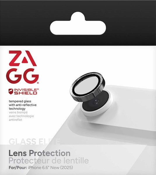 200118682 InvisibleShield Glass Elite Anti-Reflective Lens Protector iPhone Air Silver Glitter