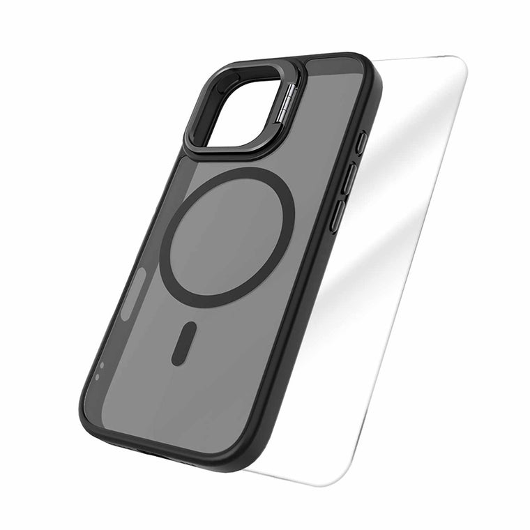 Blu Element Duo Protection Bundle - Chromatic Kick MagSafe Case Black + Screen Protector for iPhone 17