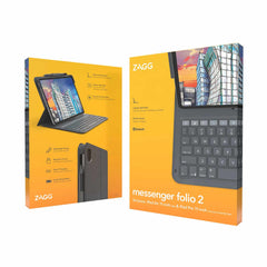 ZAGG Messenger Folio 2 Case Black for iPad Air 5th Gen/iPad Air 11 2025 (7th Gen)/iPad Pro 11 2022 (4th Gen)/2021/2020