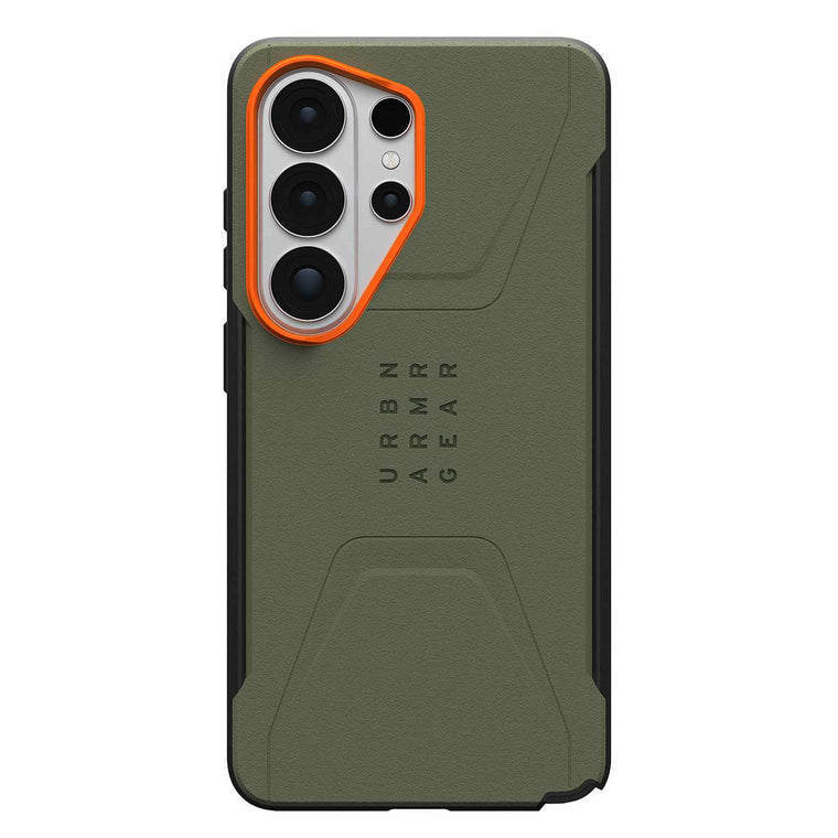 UAG Civilian Rugged Case w/Magnets Olive Drab/Orange for Samsung Galaxy S26 Ultra