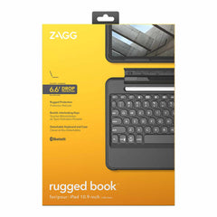 ZAGG Rugged Book Wireless Keyboard and Case Black for iPad 11 2025 (11th Gen)/iPad 10.9 2022 (10th Gen)