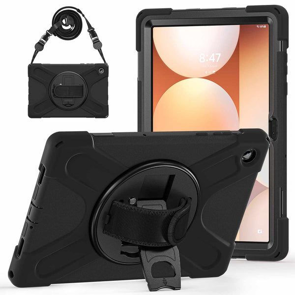 Bulk Packaging Rugged Case with Kickstand/Hand Stand & Built-in Screen Protector Black for Samsung Galaxy Tab A11+