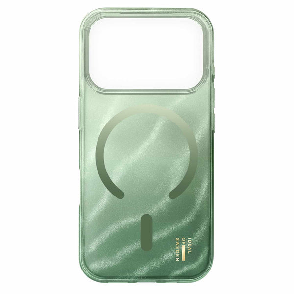 Ideal of Sweden Glitter Glow MagSafe Case Sage Green for iPhone 17 Pro Max