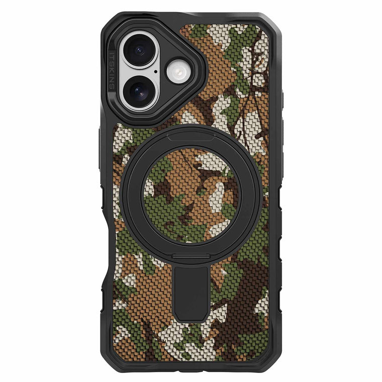 ITSKINS Supreme_R Stand Nylon MagSafe Case Camouflage Green for iPhone 17