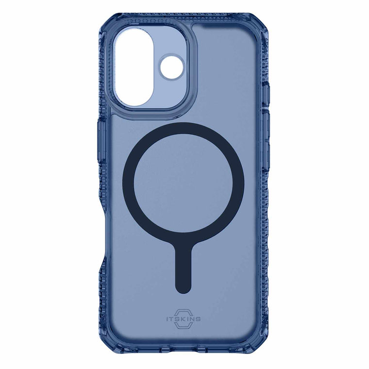 ITSKINS Hybrid_R Vapor MagSafe Case Navy Blue for iPhone 17