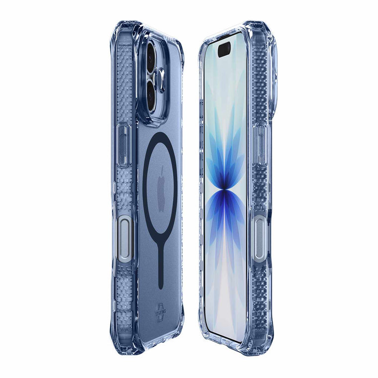 ITSKINS Hybrid_R Vapor MagSafe Case Navy Blue for iPhone 17