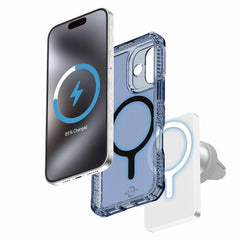 ITSKINS Hybrid_R Vapor MagSafe Case Navy Blue for iPhone 17