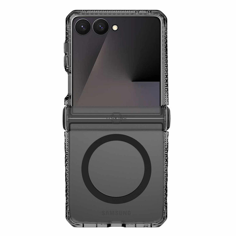 ITSKINS Hybrid_R Hinge Clear w/Magnets Case Smoke for Samsung Galaxy Z Flip8