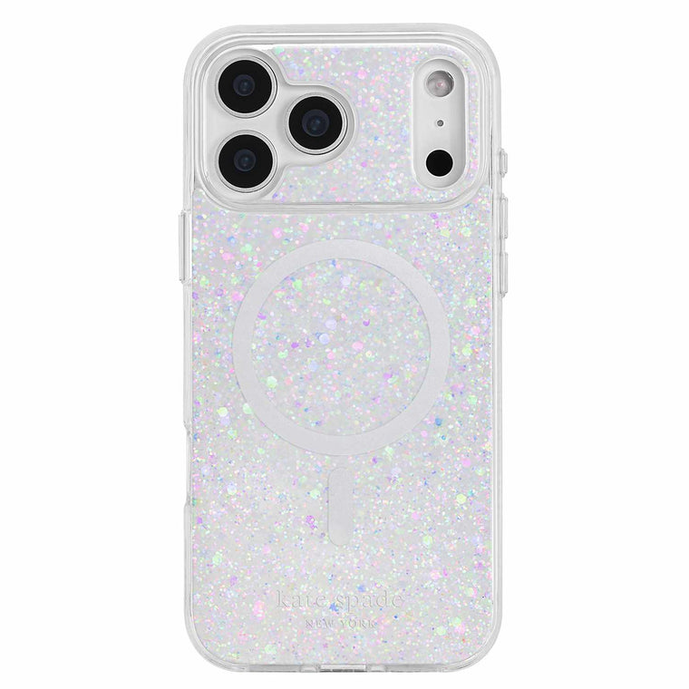 Kate Spade Protective MagSafe Case Chunky Glitter Iridescent for iPhone 18 Pro/17 Pro
