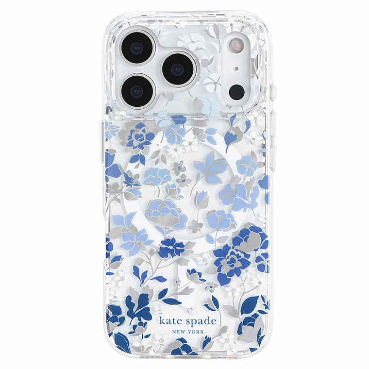 Kate Spade Protective MagSafe Case Flowerbed Blue for iPhone 18 Pro/17 Pro