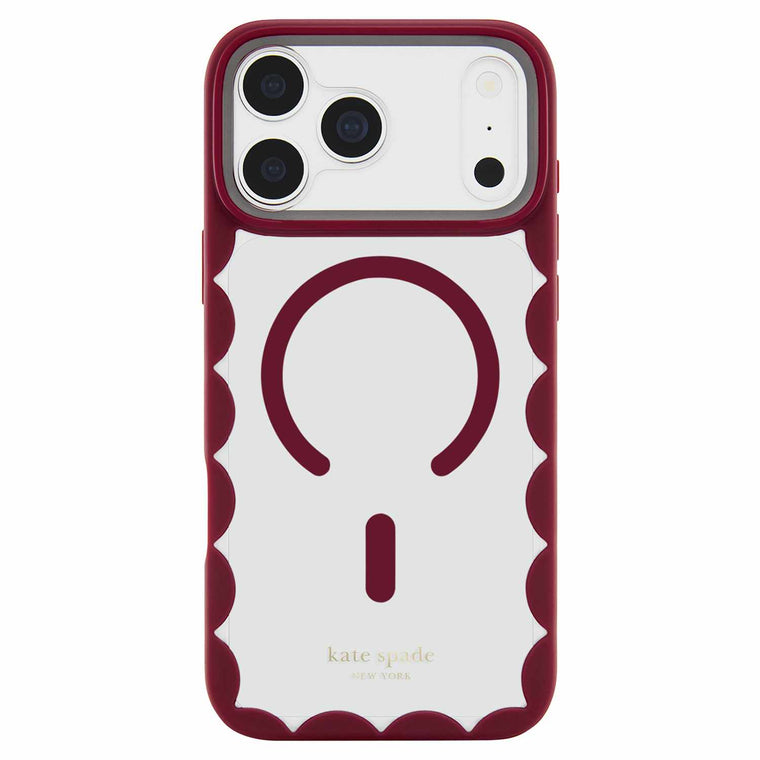 Kate Spade Scallop MagSafe Case Cherry Glaze for iPhone 18 Pro/17 Pro