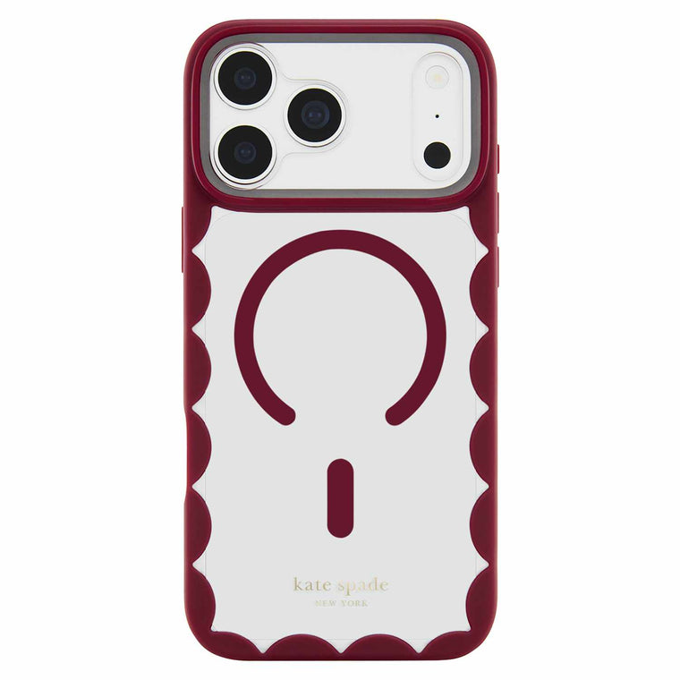 Kate Spade Scallop MagSafe Case Cherry Glaze for iPhone 18 Pro Max/17 Pro Max