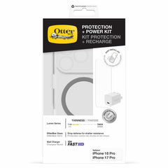 OtterBox Protection+Power Kit (Lumen Clear Case w/Glass + Wall Charger 30W) for iPhone 18 Pro/17 Pro