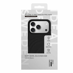 Ideal of Sweden Soft Swirl MagSafe Case Velvet Black for iPhone 18 Pro Max/17 Pro Max