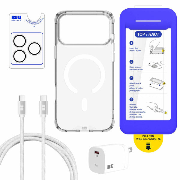 Blu Element Total Protection MagSafe Bundle 3 Pack Clear for iPhone 18 Pro