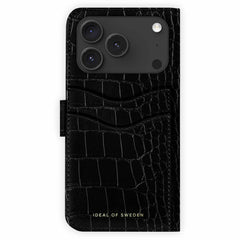 Ideal of Sweden Magnet Wallet MagSafe Case Black Croco for iPhone 18 Pro/17 Pro