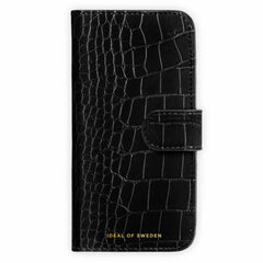 Ideal of Sweden Magnet Wallet MagSafe Case Black Croco for iPhone 18 Pro/17 Pro